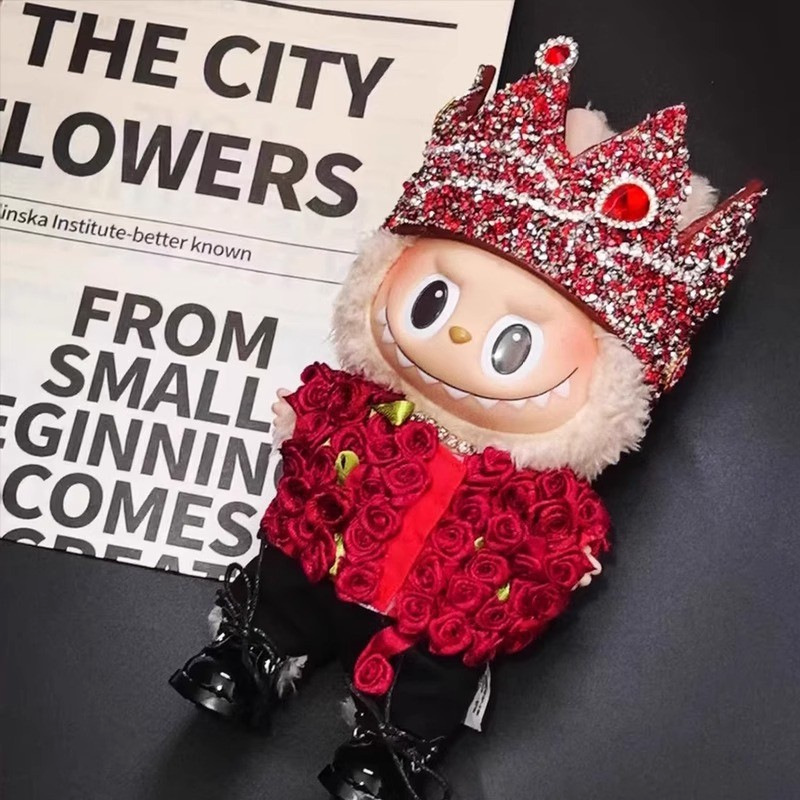 Red Rose Set Universal Clothes GD Same Style Joint Crown Clothes（Doll not included）