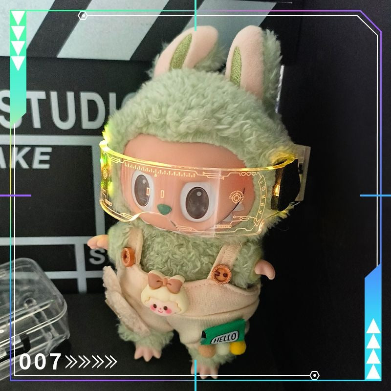 Cyber glasses colorful luminous laser goggles accessories（Doll not included）