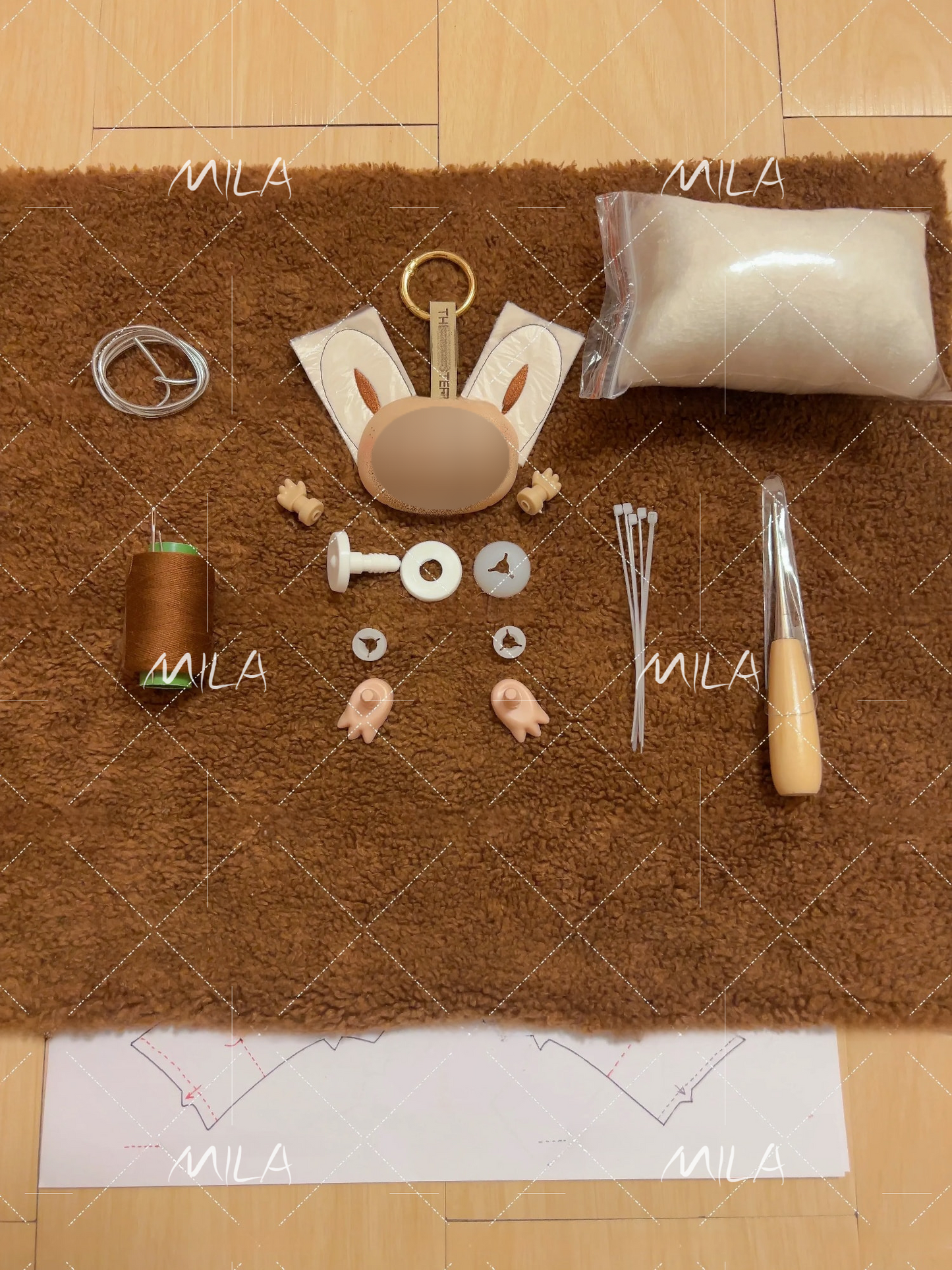 DIY Resin Craft Kit-Labubu Chestnut Cocoa Macaron Series Secret  - Complete Starter Set, Handmade Mold, Resin, Paints & Tools (Fan Art Inspired)