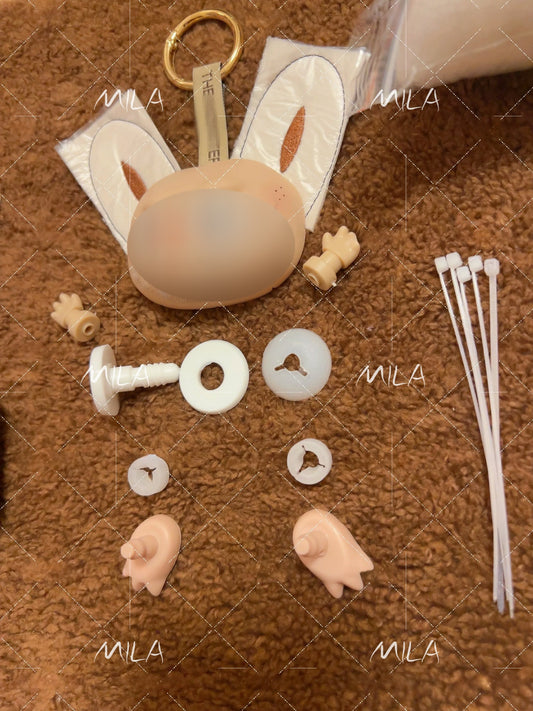 DIY Resin Craft Kit-Labubu Chestnut Cocoa Macaron Series Secret  - Complete Starter Set, Handmade Mold, Resin, Paints & Tools (Fan Art Inspired)