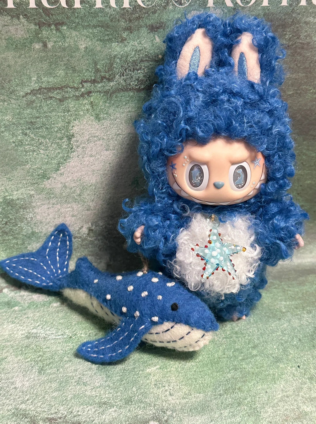 Original Design- Curly Hair Collection 7 colors |Handmade Modification labubu Doll