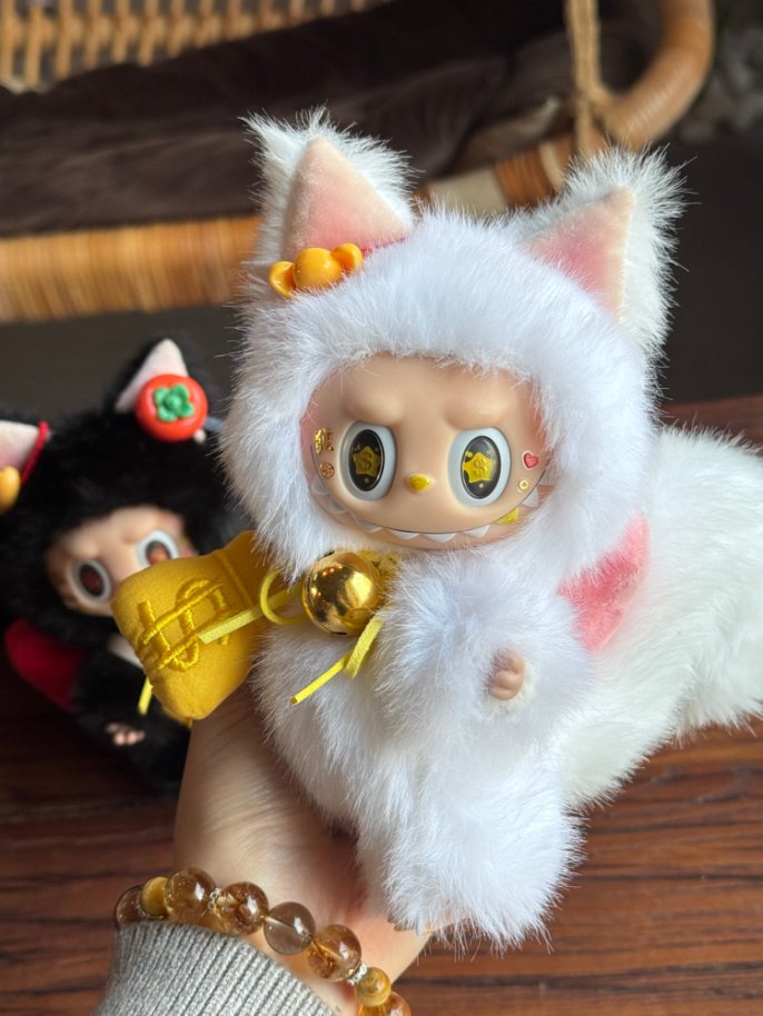 Original Design- Lucky Cat, May Winds Be Favorable and Wealth Flow Your Way|Handmade Modification labubu Doll