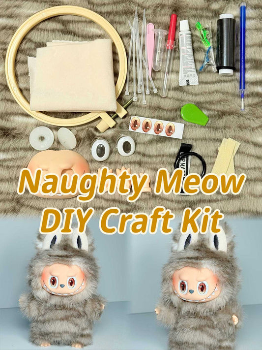 Naughty Meow- DIY Craft Kit - Complete Starter Set, Handmade Mold, Resin, Paints & Tools (Fan Art Inspired)