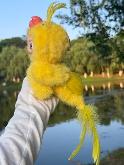 Original Design- Little Parrot Blue&Yellow&Peach Pink|Handmade Modification labubu Doll