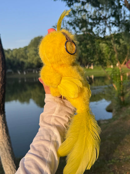 Original Design- Little Parrot Blue&Yellow&Peach Pink|Handmade Modification labubu Doll