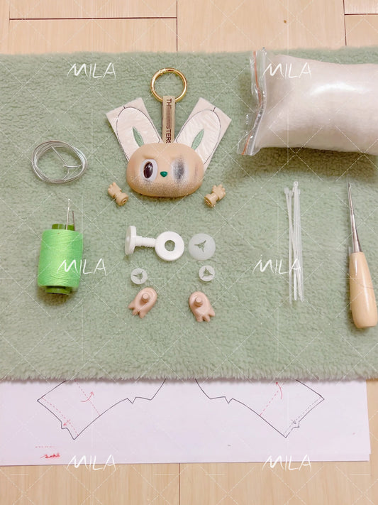 Labubu Green Grape Fruit-Macaron Series DIY Resin Craft Kit - Complete Starter Set, Handmade Mold, Resin, Paints & Tools (Fan Art Inspired)