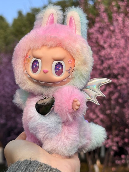 Original Design- Love Rainbow1.0- Blue& Purple& Pink|Handmade Modification labubu Doll