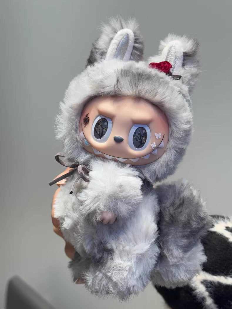 Original Design- Tie-dye gray | Handmade Modification labubu Doll