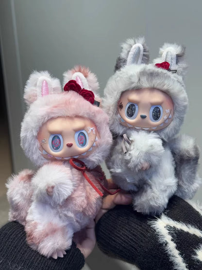 Original Design- Tie-dye gray | Handmade Modification labubu Doll