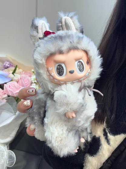 Original Design- Tie-dye gray | Handmade Modification labubu Doll