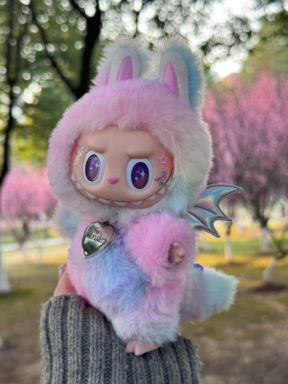Original Design- Love Rainbow1.0- Blue& Purple& Pink|Handmade Modification labubu Doll