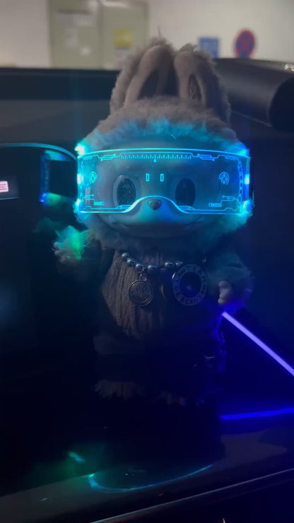 Cyber glasses colorful luminous laser goggles accessories（Doll not included）